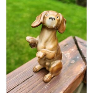 Metzler Ortloff East Germany Dachshund Figurine Beautiful Dog M&O 7326 Porcelain